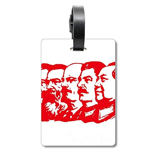 Étiquette valise marxisme rouge sac voyage identification bagage