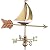 Good Directions 8803PG Sailboat Garden Weathervane with Garden Pole, Pure Copper