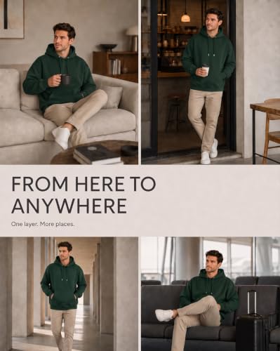 Image of Nobero Heavy Duty Oversized Solid Hoodie for Men | Hoodies for Men | Oversized Fit | Solid Colour | Thick Fleece Fabric | Drawstring Hood