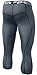TSLA Men's 3/4 Compression Pants, Running Workout Tights, Cool Dry Capri Athletic Leggings, Yoga Gym Base Layer, Zero Pants Grey, XX-Large