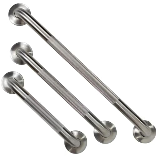 Vive Grab Bar for Bathtubs and Showers (Textured) - Handicap Senior Bathroom Safety Rail for Elderly...