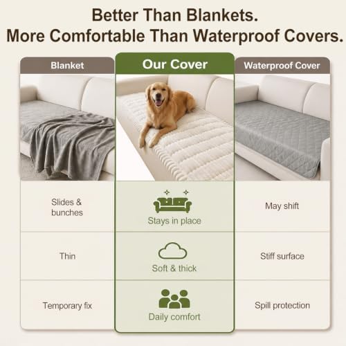 decorUhome Couch Cover for Dogs, Non Slip Fuzzy Thick Pet Sofa Protector — view 6