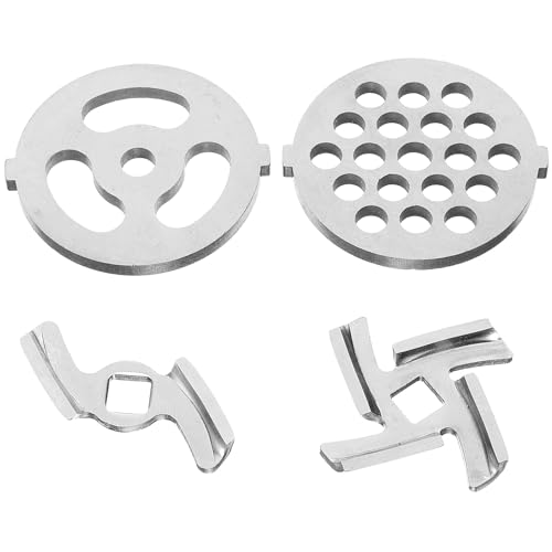 Toyvian Kit de Recambio para Picadora Carne Eléctrica Acero Inoxidable Cuchilla y Placa Accesorios para Molienda Doméstica