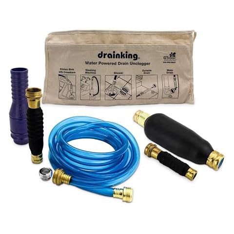 Drain King 575 Professional Plumbers Drain Unclogging Pack, 1 to 6 Inch Drains Cover