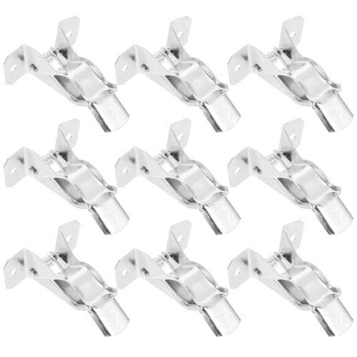LALAFINA Soporte para Escobas y Fregonas de Pared 10 Piezas, Ganchos Organizadores de Herramientas de Hierro Resistentes para Cocina y Baño, Colgador Multiusos para Trapeadores y
