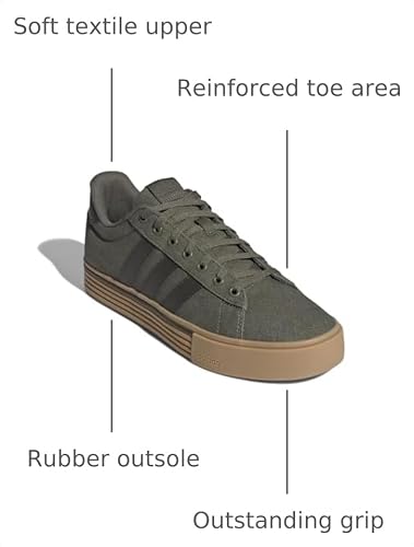 adidas Unisex-Adult Daily 4.0, Olive Strata/Shadow Olive/Gum, 4 β image 3
