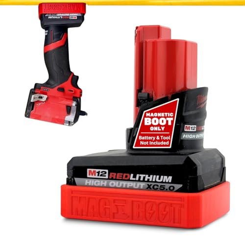 MAG-BOOT Magnetic Battery Cover/Boot for Milwaukee M12 High Output XC5.0