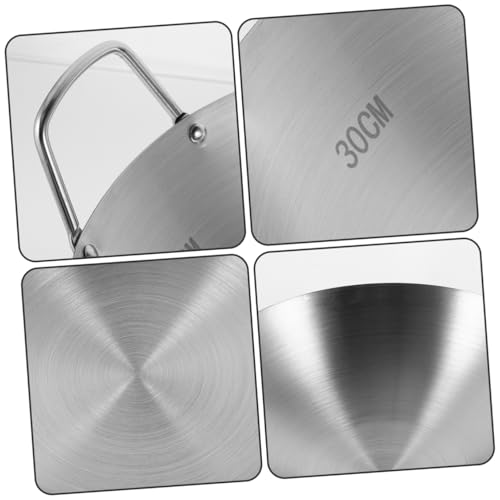 Wok de acero inoxidable con dos asas 30 cm miniatura 3