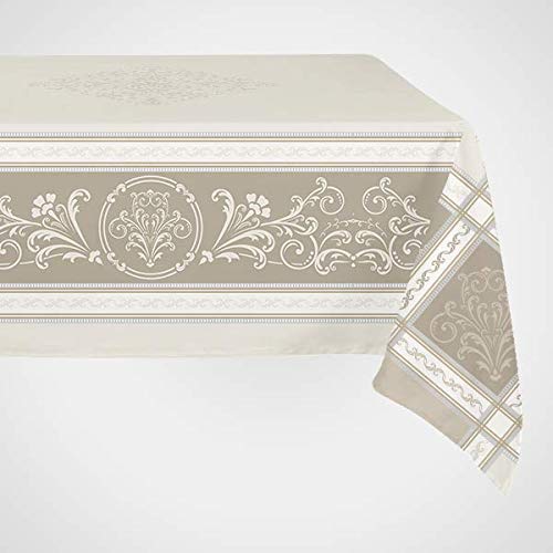 Autrefois Nappe Jacquard Enduite, Nappe Rectangulaire Anti Tache 150*300cm, Nappe Tissu Facile à Nettoyer, Splendide - Maison