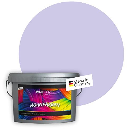 WALLCOVER Colors Peinture murale pastel Violet pastel 2,5 l pour intérieur Couleur lavande mate Peinture murale professionnelle de qualité supérieure