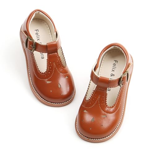 Image of Felix & Flora Toddler Little Girl Mary Jane Dress Shoes - Ballet Flats for Girl Party School Shoes