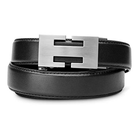 KORE Slim Full-Grain Leather Track Belts | “Imagine” Alloy Buckle Cover