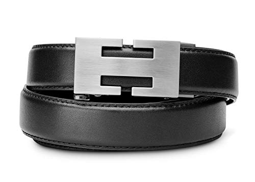 KORE Slim Full-Grain Leather Track Belts | “Imagine” Alloy Buckle