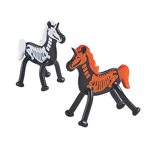 Fun Express Halloween Bendable Skeleton Unicorns - Flexible Halloween-Themed Character