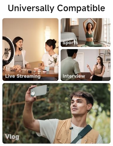Image of MAONO Wave T1 Mini Wireless Lavalier Microphone for iPhone 16 15, Android, Tablet, PC, Clip on Lapel Mic with USB-C Plug, Noise Cancellation, AI Voice Filter for Video Recording Vlog TikTok YouTube