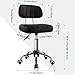 BFTOU Black Square Swivel Stool with Wheel for Work SPA Shop Massage Height-Adjustable and Cost-Effective Rolling Stool Chair with Back