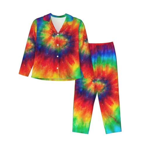 Pyjama à manches longues imprimé hippie au design fluide et textile fluide ultra confortable