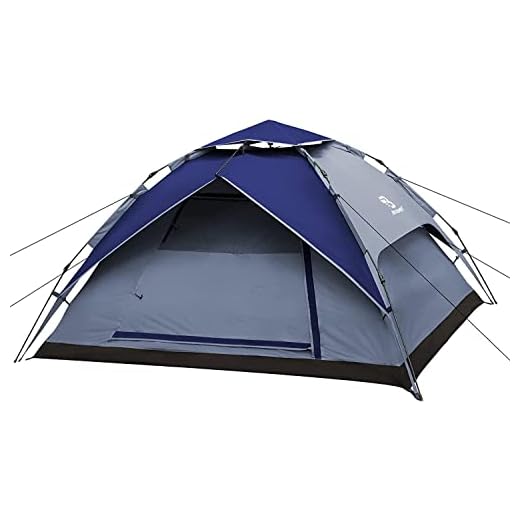 Bessport Tienda de campaña emergente para 4 Personas, Liviana y fácil de Construir, Tienda de campaña ventilada con Dos Puertas, 3 Estaciones, Adecuada para Trekking y montañismo al Aire Libre