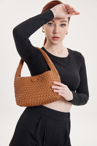 Image of Shoulder Hobo Bags for Women,Summer Beach and Travel Mini Cute Tote Bag,Soft Vegan Leather Underarm Purse for Daily | Soft Underarm Bags
