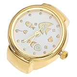 TOVINANNA Reloj de Anillo Dorado Pequeño Diseño Digital Aleación Suave Hipoalergénica Reloj Elegante para Mujer Accesorio Casual y Joyería Funcional para Uso Diario