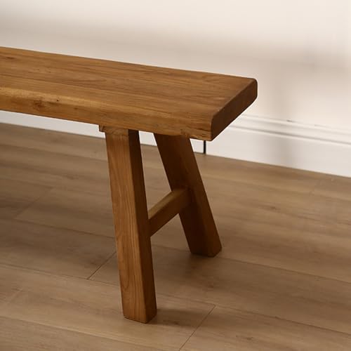 Banc à chaussures en bois massif avec structure stable pour l'intérieur - 5