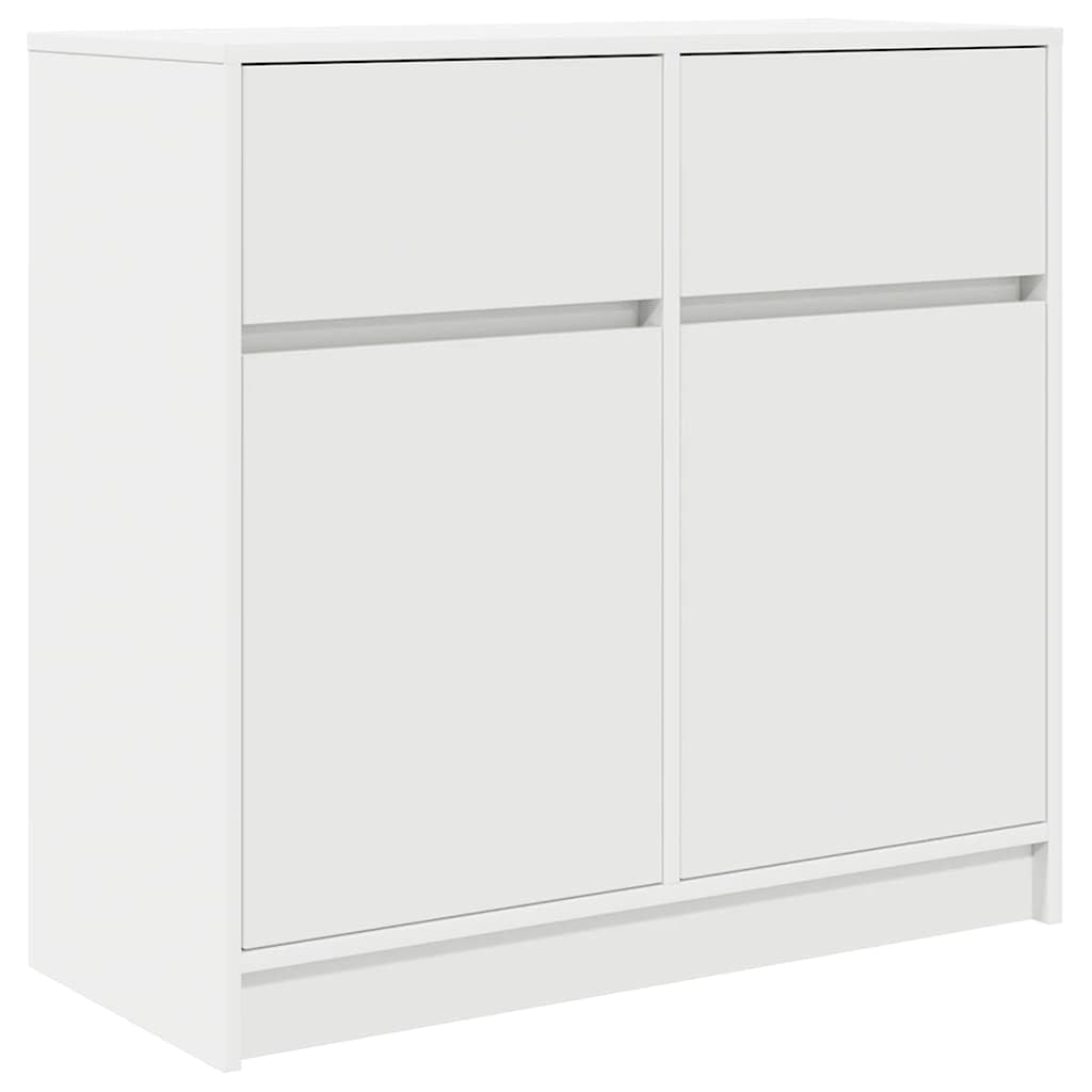 vidaXL Sideboard with Drawer White 80x34x76 cm Engineered Wood, storage cabinet, sideboard cabinet, hallway cabinet, buffet cabinet