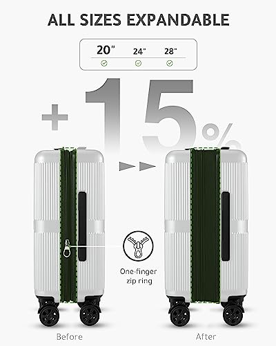 Luggex 28 Inch Luggage With Spinner Wheels -100% Polycarbonate Hardside Large Checked Luggage - 20% Bigger Wheels For Smooth Travel (White Suitcase) #TOP2