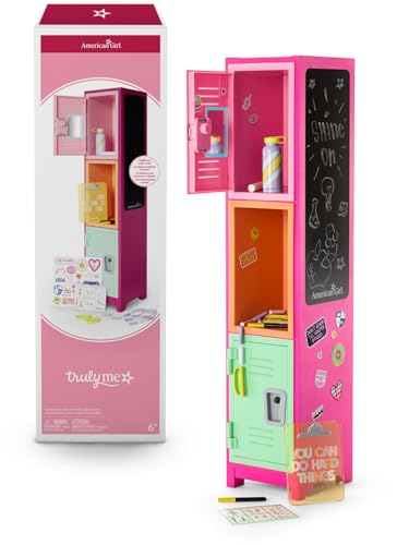 Casier de poupée 45 cm American Girl Truly Me avec compartiment ouvert et vestiaire miniature