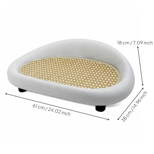 Canapé rafraîchissant pour chat antidérapant avec lit en sisal - 6