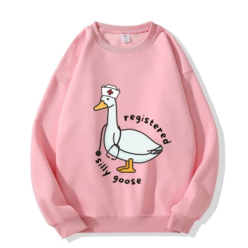 Registered Silly Goose RN Nurse Stethoscope Nursing Funny Sweatshirt Unisex - Main Image