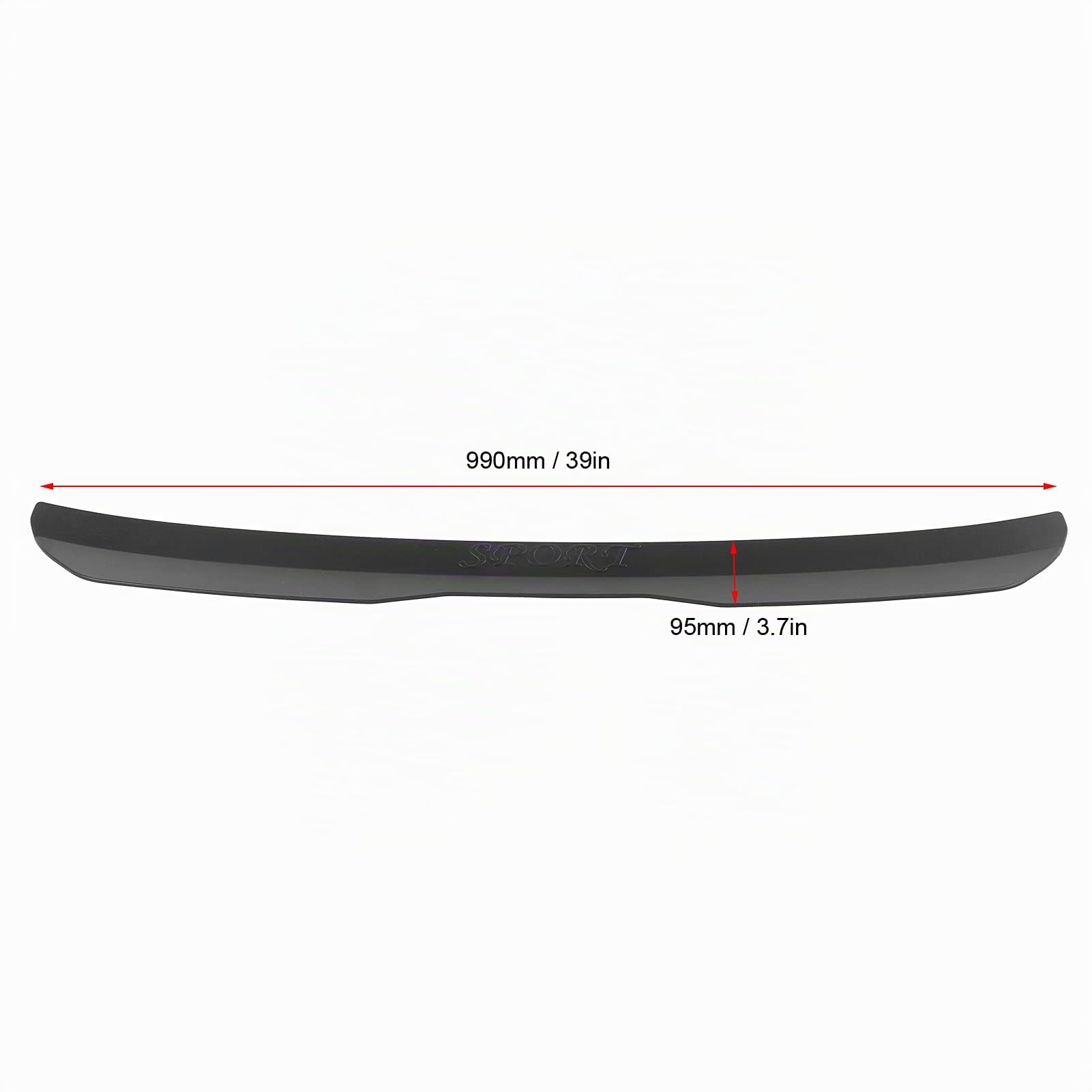 Spoiler per Tetto Posteriore Universale, Alettone per Tetto Superiore in ABS, Nero, Compatibile con Seat LEON Maxton MK1 Mk2 Mk3 MK4 MK5 MK6 MK7 2000 2021 Hatchback Honda Fit Yaris