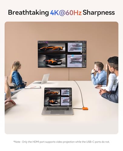 Image of ORICO Magnetic M.2 Docking Station, 8 Ports 10Gbps USB C HUB & M.2 2230 NVMe Enclosure with HDMI 4K@60Hz,SD /TF, USB-A&C 3.2, 100W PD, AUX, USBC Dock for iPhone 17 /16 /15 Pro /Pro Max