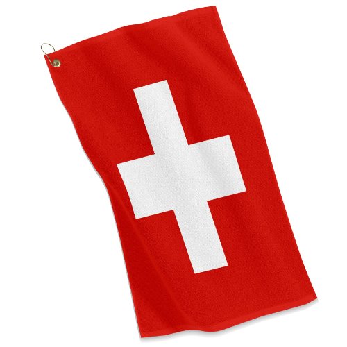 ExpressItBest Golf/Sports Towel - Flag of Switzerland - Swiss