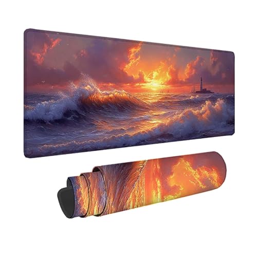 Tapis de souris avec bords cousus premium et base caoutchouc 120x60