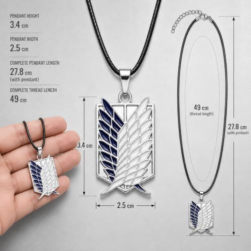 Street27 Anime Shingeki no Kyojin Necklace Blue - Image 5