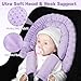 Infant Car Seat Insert, HNHUAMING Baby Car Seat Head & Body Support with 2 Strap Pads, Ultra Soft Newborn Preemie Carseat Insert Cushion for Girls Boys, Fits Car Seat, Stroller, Swing, Bouncer, Purple