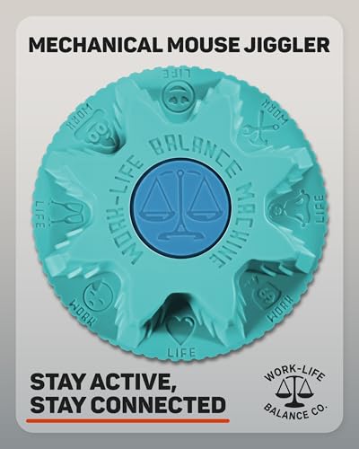 Image of Work-Life Balance Corporation Mechanical Mouse Jiggler Undetectable Device No Usb No Software Required, Computer Awake - Cordless And Wireless Mouse Mover Works For 12-24 Months On Aa Battery (Aqua) | No Software, Automatic, Wireless, AA Battery 12-18 Months, Keeps PC Laptop Awake, Randomized Movement, Remote Work Wiggler