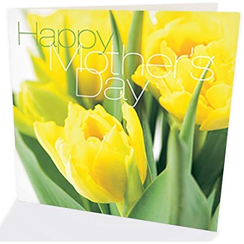 Floral Tulips Mother’s Day Card ‘Happy Mother’s Day’ - Mothering Sunday Card Cover