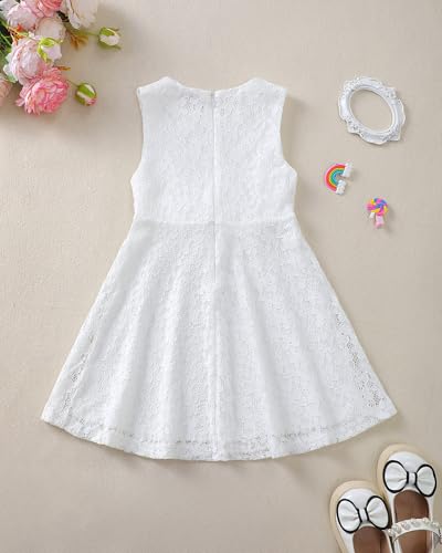 Little Toddler Girl Lace Dress Summer Sleeveless Princess Birthday Party Kids Tutu Dresses Tulle Bowknot Ruffle Sundress3