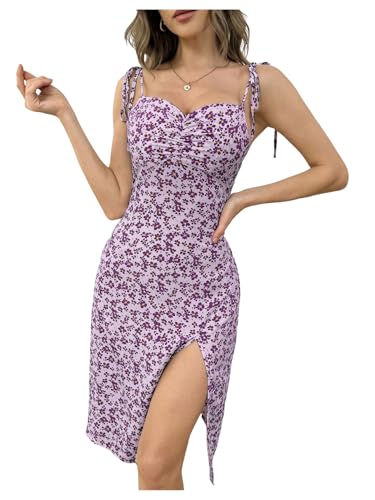 SHENHE Women's Floral Tie Shoulder Cami Dress Summer...