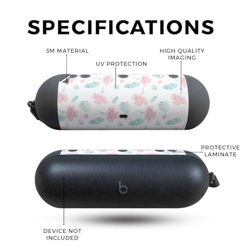 Image of Speaker Skin Compatible with Beats Pill (2024) - Paper Flowers - Premium 3M Vinyl Protective Wrap Decal Cover - Easy to Apply | Crafted in The USA by MightySkins