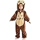 HAHASHOW Baby Winter Spielanzug Schlafanzug Baby Flanell Spielanzug mit Kapuze, Tier Jumpsuit für Junge und Mädchen, 0-6 Monate, Eule