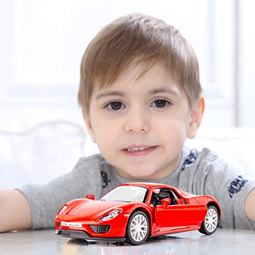 Tgrcm-Cz 1/36 Scale 918 Casting Car Model, Zinc Alloy Toy Car For Kids, Pull Back Vehicles Toy Car For Toddlers Kids Boys Girls Gift (Red) #TOP5