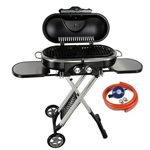 Portable Gas BBQ Folding 2 Burners Ideal for Camping Caravan BBQ