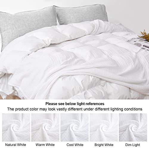 Phf 100% Cotton Muslin Blanket King Size 108" X 90", Lightweight And Breathable Blanket For Summer, Ultra Soft Blanket Layer For Couch Bed Sofa, Elegant Home Decoration White #TOP2