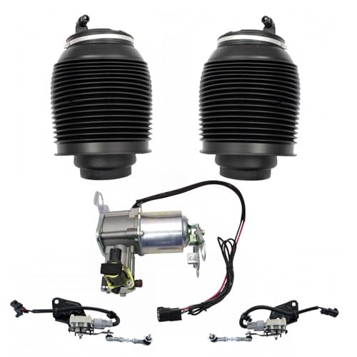 TRQ Air Suspension Kit Air Ride Suspension Compressor Air Spring Ride Leveling Height Sensor Compatible with 2003-2009 Lexus GX470 Toyota 4Runner
