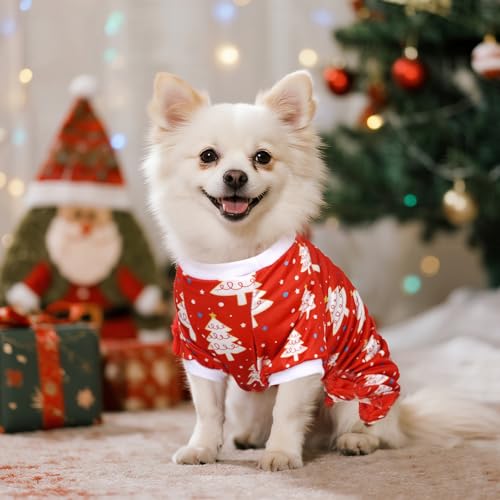 Pistha Pijama Navideño para Perros pequeños miniatura 5
