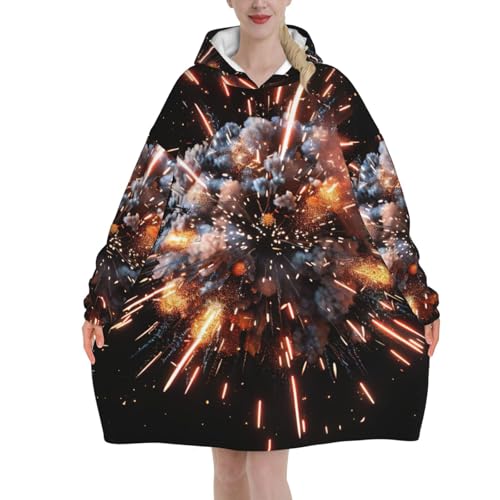 Couverture surdimensionnée avec capuche sweat plaid chaud adulte motif 3D
