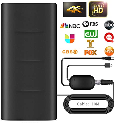 2025 Potente Antena de TV para Interiores y Exteriores, Rango de Recepción de 600KM Antena HDTV Digital, Compatible con 4K 1080p Todos los Televisores Inteligentes, 10M Desmontable Cable Coaxial