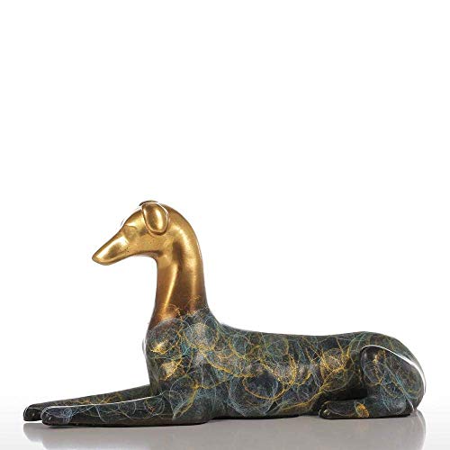 Figurines de chien en fonte de cuivre deco salon chaleureuse et artisanat dore
